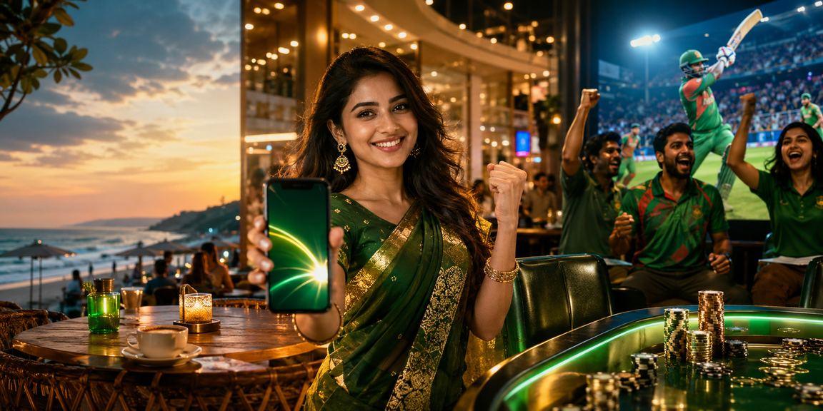 কক্সবাজার সমুদ্র সৈকতে ক্রিকেট বেটিং উপভোগ করছেন একজন ব্যবহারকারী